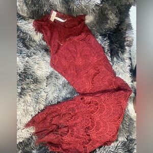 Free people intimate burgundy lace dance XS